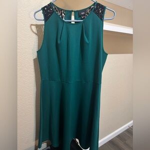 Massimo Green Lace Dress